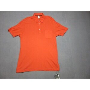 Zanone Polo Shirt Mens XL Orange Golf Short Sleeve Pima Cotton Casual Office New